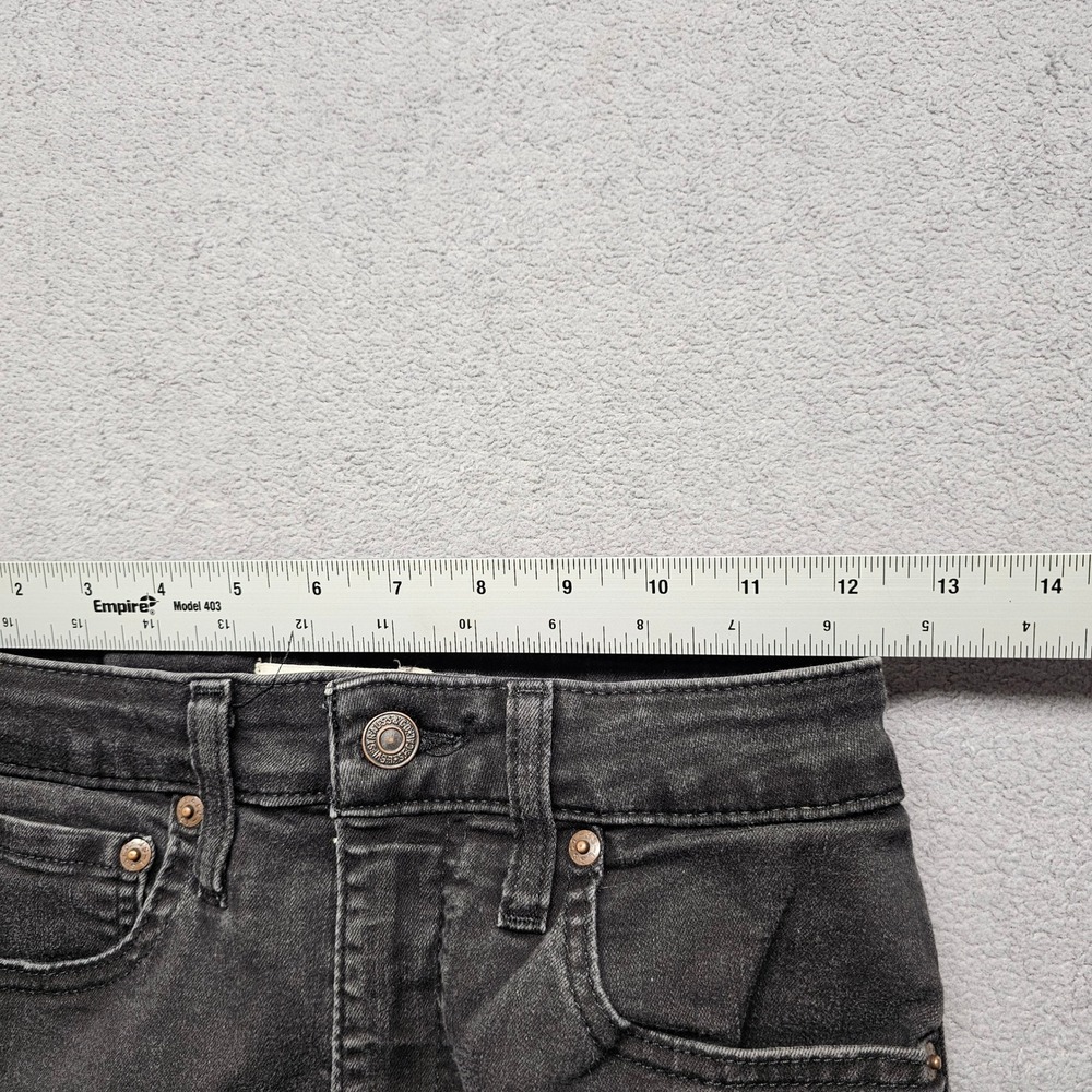 Levi's 726 Jeans Womens 27 Black Denim Slim Fit‎ Flared Leg Streetwear Americana - Picture 6 of 11